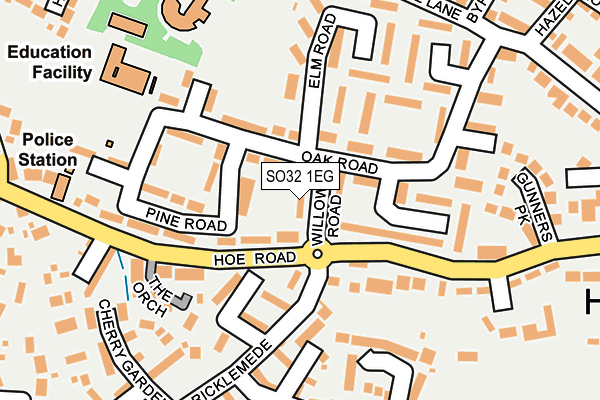 SO32 1EG map - OS OpenMap – Local (Ordnance Survey)