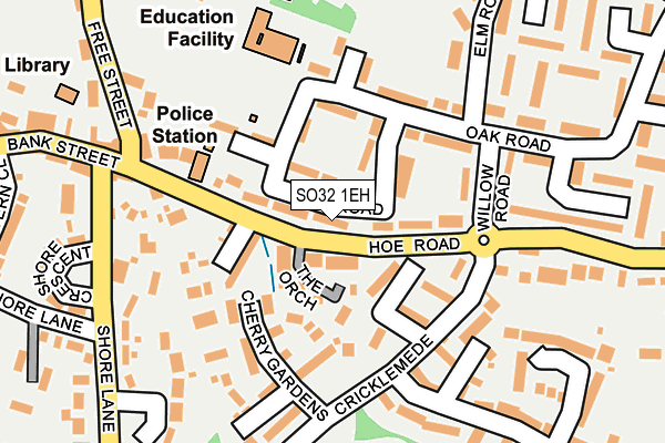 SO32 1EH map - OS OpenMap – Local (Ordnance Survey)