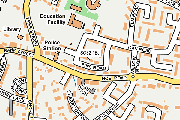 SO32 1EJ map - OS OpenMap – Local (Ordnance Survey)