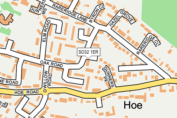 SO32 1ER map - OS OpenMap – Local (Ordnance Survey)