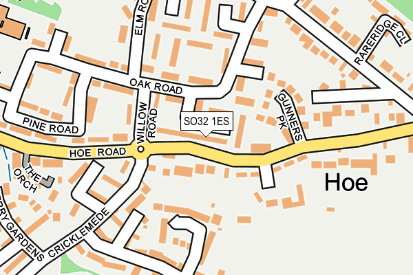 SO32 1ES map - OS OpenMap – Local (Ordnance Survey)