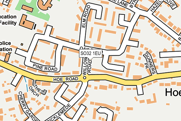 SO32 1EU map - OS OpenMap – Local (Ordnance Survey)