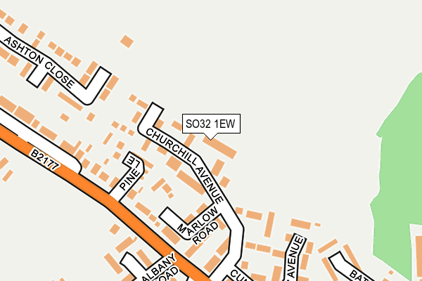 SO32 1EW map - OS OpenMap – Local (Ordnance Survey)