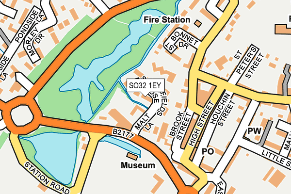 SO32 1EY map - OS OpenMap – Local (Ordnance Survey)