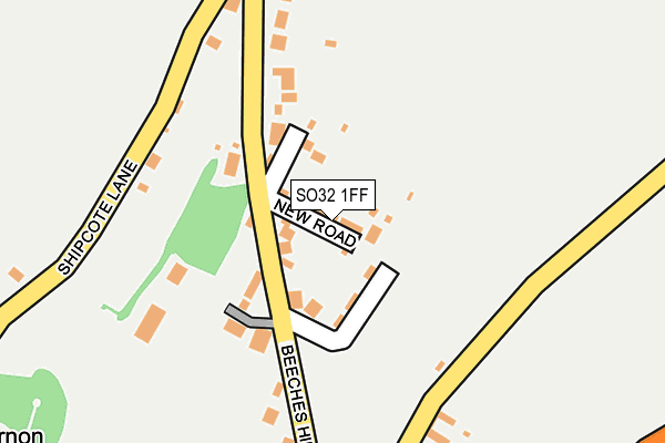 SO32 1FF map - OS OpenMap – Local (Ordnance Survey)