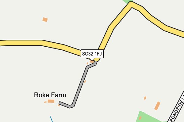 SO32 1FJ map - OS OpenMap – Local (Ordnance Survey)