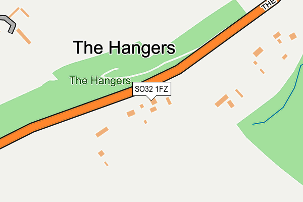 SO32 1FZ map - OS OpenMap – Local (Ordnance Survey)