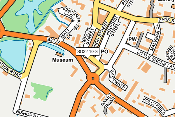 SO32 1GG map - OS OpenMap – Local (Ordnance Survey)