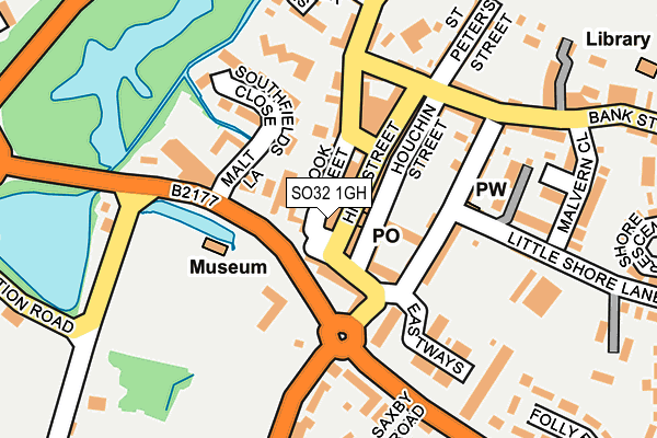 SO32 1GH map - OS OpenMap – Local (Ordnance Survey)