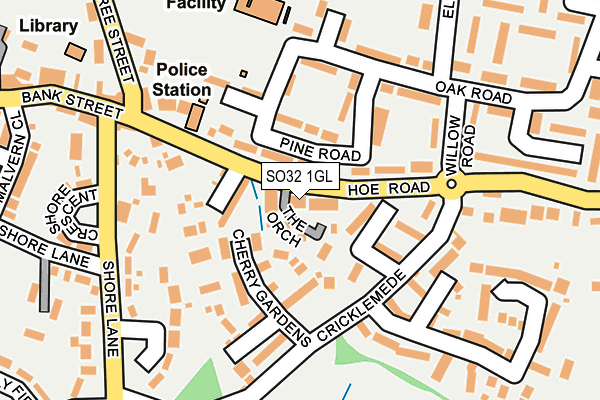 SO32 1GL map - OS OpenMap – Local (Ordnance Survey)