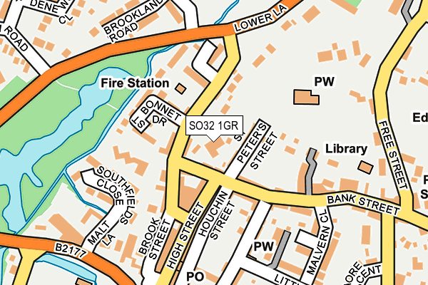 SO32 1GR map - OS OpenMap – Local (Ordnance Survey)