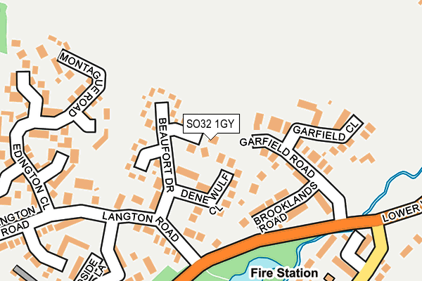 SO32 1GY map - OS OpenMap – Local (Ordnance Survey)