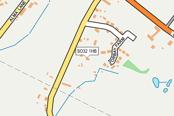 SO32 1HB map - OS OpenMap – Local (Ordnance Survey)