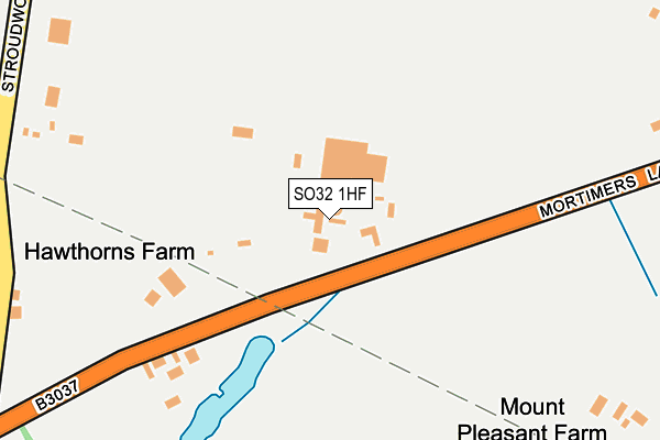 SO32 1HF map - OS OpenMap – Local (Ordnance Survey)