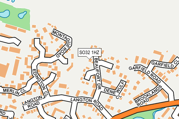 SO32 1HZ map - OS OpenMap – Local (Ordnance Survey)