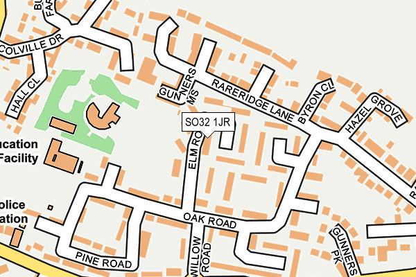 SO32 1JR map - OS OpenMap – Local (Ordnance Survey)