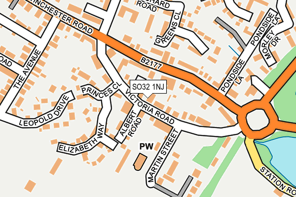 SO32 1NJ map - OS OpenMap – Local (Ordnance Survey)