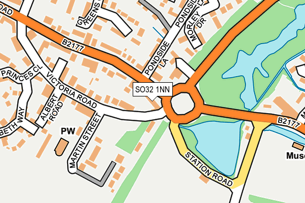 SO32 1NN map - OS OpenMap – Local (Ordnance Survey)