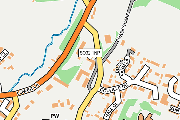 SO32 1NP map - OS OpenMap – Local (Ordnance Survey)