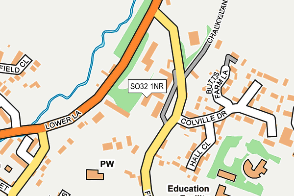 SO32 1NR map - OS OpenMap – Local (Ordnance Survey)