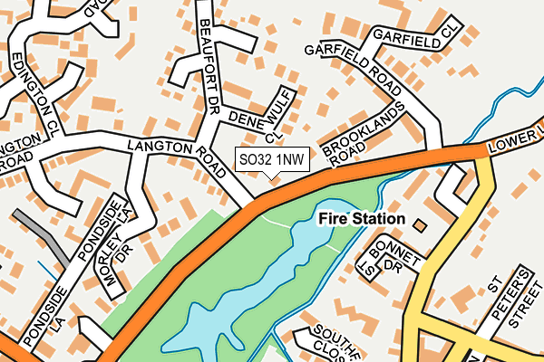 SO32 1NW map - OS OpenMap – Local (Ordnance Survey)
