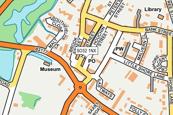 SO32 1NX map - OS OpenMap – Local (Ordnance Survey)