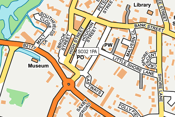 SO32 1PA map - OS OpenMap – Local (Ordnance Survey)
