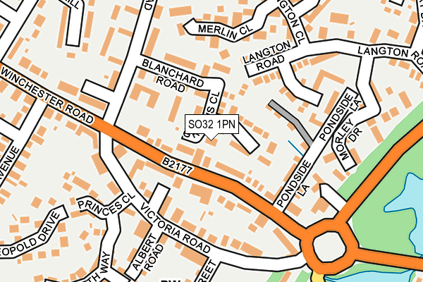 SO32 1PN map - OS OpenMap – Local (Ordnance Survey)