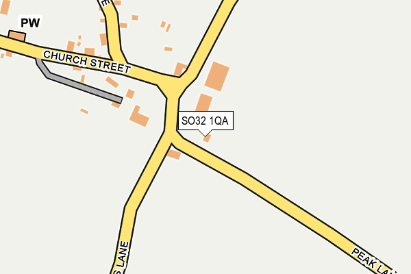 SO32 1QA map - OS OpenMap – Local (Ordnance Survey)