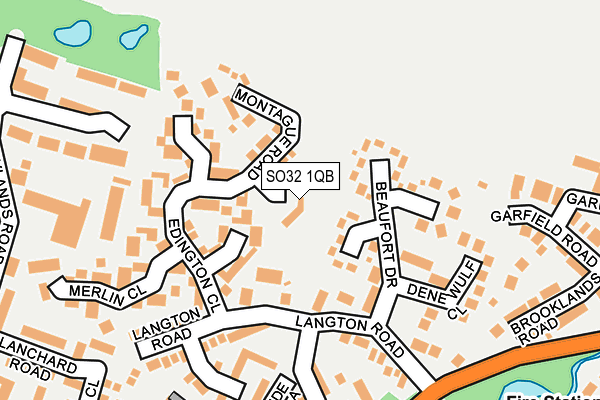 SO32 1QB map - OS OpenMap – Local (Ordnance Survey)