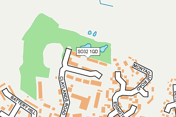 SO32 1QD map - OS OpenMap – Local (Ordnance Survey)