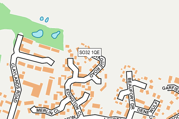 SO32 1QE map - OS OpenMap – Local (Ordnance Survey)