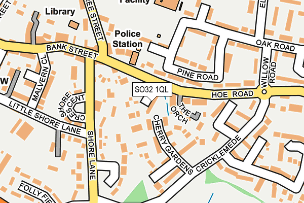 SO32 1QL map - OS OpenMap – Local (Ordnance Survey)