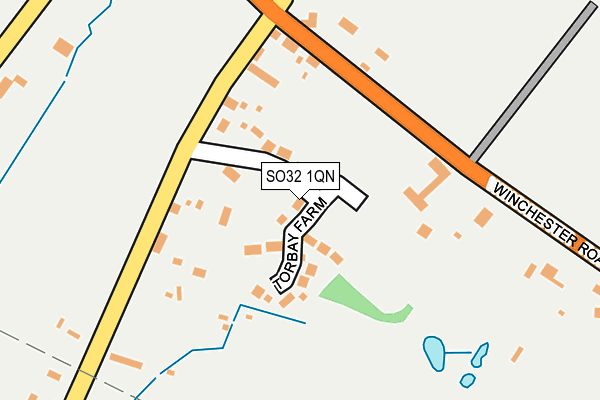 SO32 1QN map - OS OpenMap – Local (Ordnance Survey)