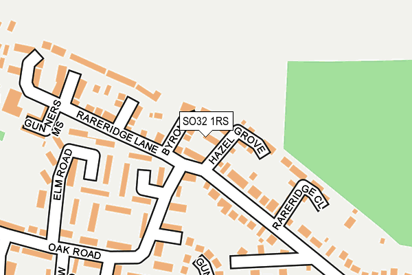 SO32 1RS map - OS OpenMap – Local (Ordnance Survey)