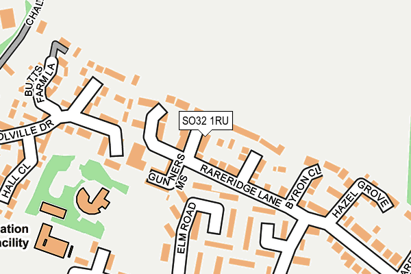 SO32 1RU map - OS OpenMap – Local (Ordnance Survey)