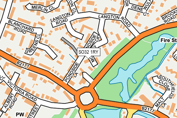 SO32 1RY map - OS OpenMap – Local (Ordnance Survey)