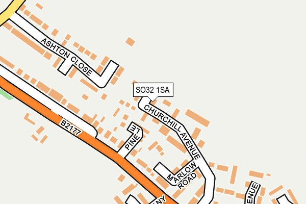 SO32 1SA map - OS OpenMap – Local (Ordnance Survey)