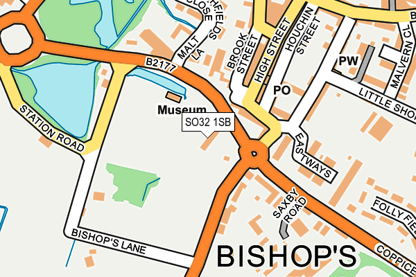 SO32 1SB map - OS OpenMap – Local (Ordnance Survey)