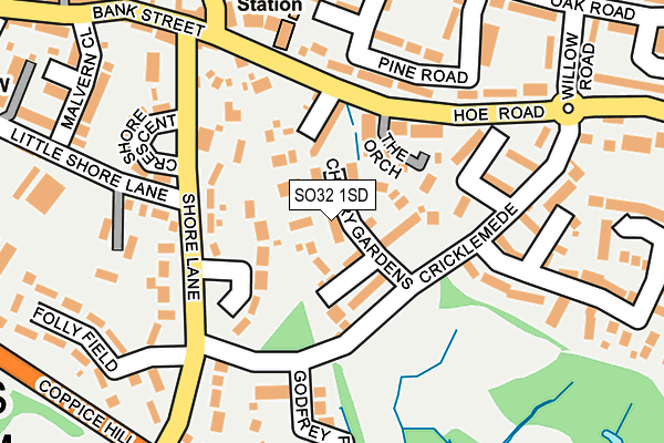 SO32 1SD map - OS OpenMap – Local (Ordnance Survey)