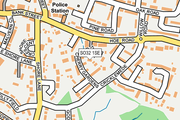 SO32 1SE map - OS OpenMap – Local (Ordnance Survey)