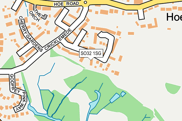 SO32 1SG map - OS OpenMap – Local (Ordnance Survey)