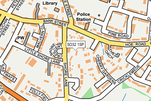 SO32 1SP map - OS OpenMap – Local (Ordnance Survey)