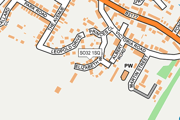 SO32 1SQ map - OS OpenMap – Local (Ordnance Survey)