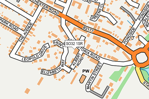 SO32 1SR map - OS OpenMap – Local (Ordnance Survey)