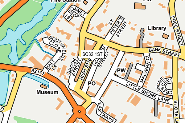 SO32 1ST map - OS OpenMap – Local (Ordnance Survey)