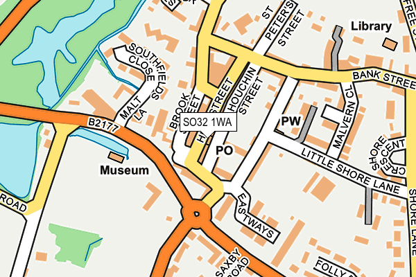 SO32 1WA map - OS OpenMap – Local (Ordnance Survey)