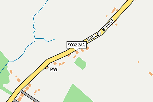 SO32 2AA map - OS OpenMap – Local (Ordnance Survey)