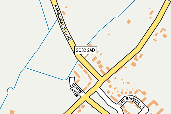 SO32 2AD map - OS OpenMap – Local (Ordnance Survey)