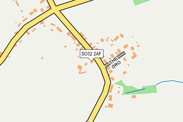 SO32 2AF map - OS OpenMap – Local (Ordnance Survey)